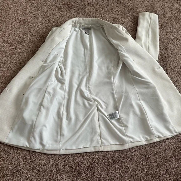 H&M Double-Breasted Cream Blazer Jacket -XS - Picture 6 of 10